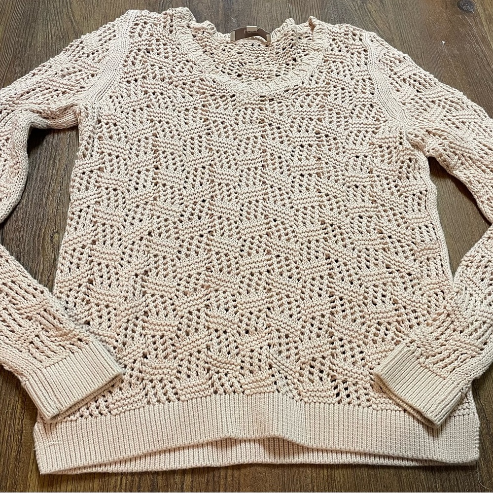LOFT Cream Crew Neck Sweater